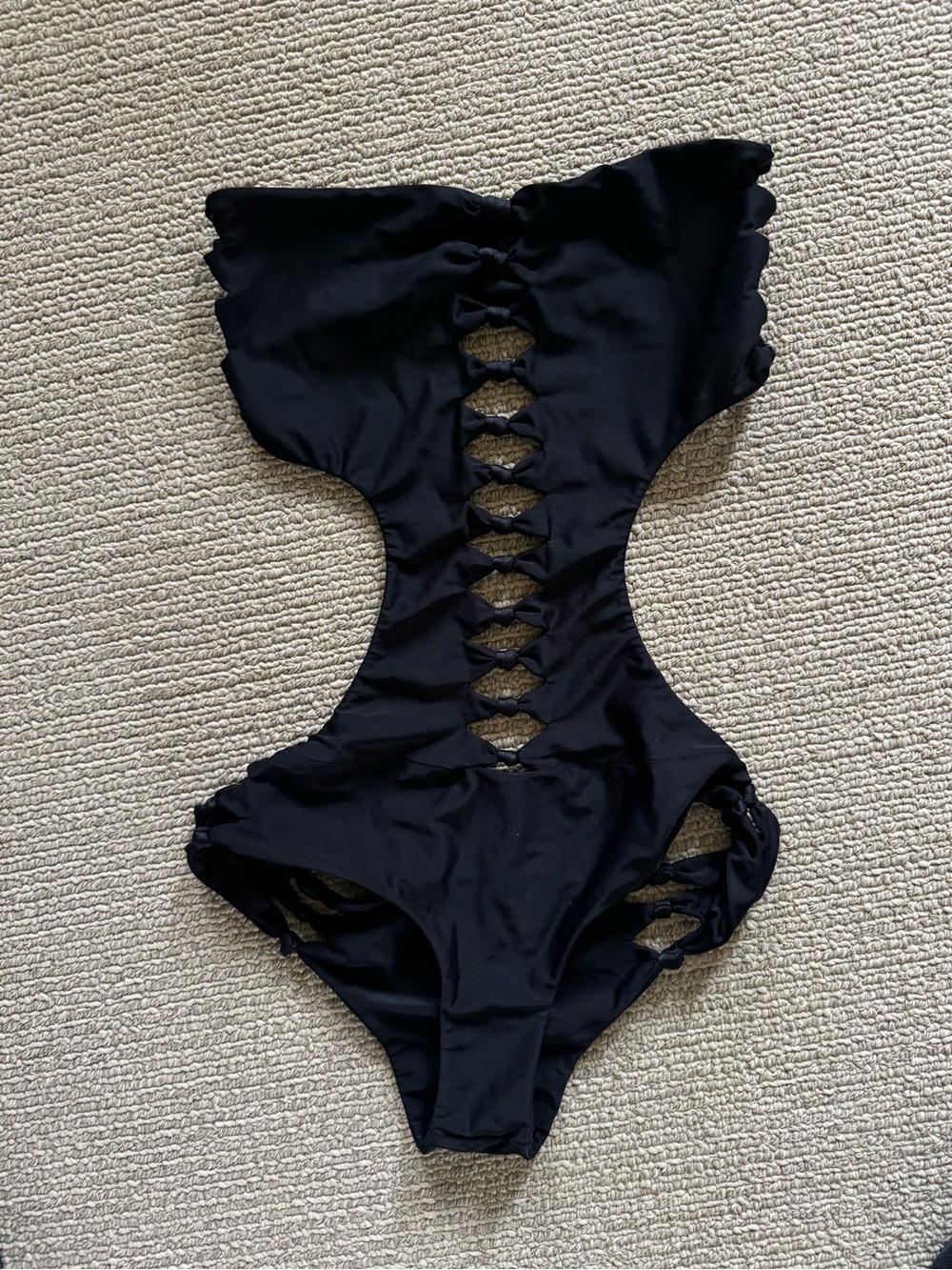 Mikoh Black Cutout One-Piece Swimsuit
